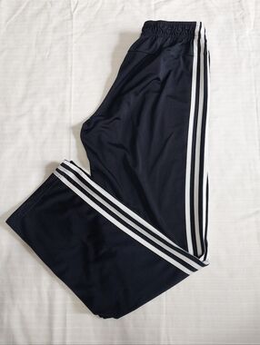 Adidas Track Pants Mens Large Black Stripe Sweatpants